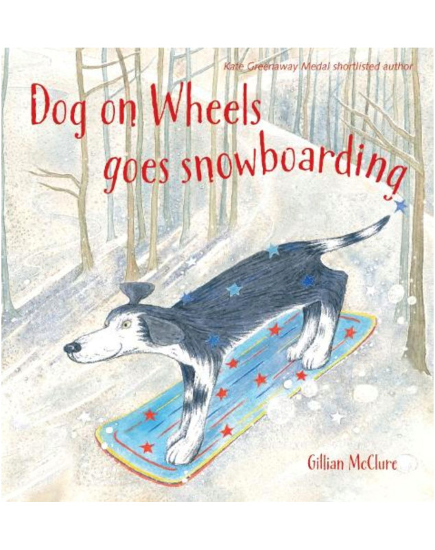 Dog on Wheels goes Snowboarding