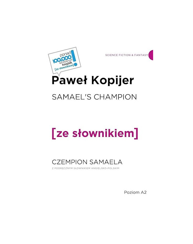Samael's Champion / Czempion Semaela z podręcznym słownikiem angielsko-polskim